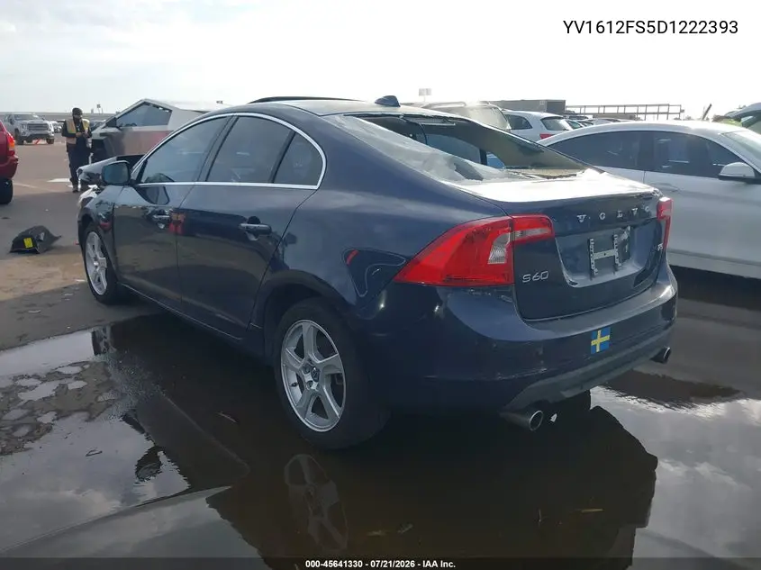 2013 Volvo S60 T5 Platinum VIN: YV1612FS5D1222393 Lot: 45641330