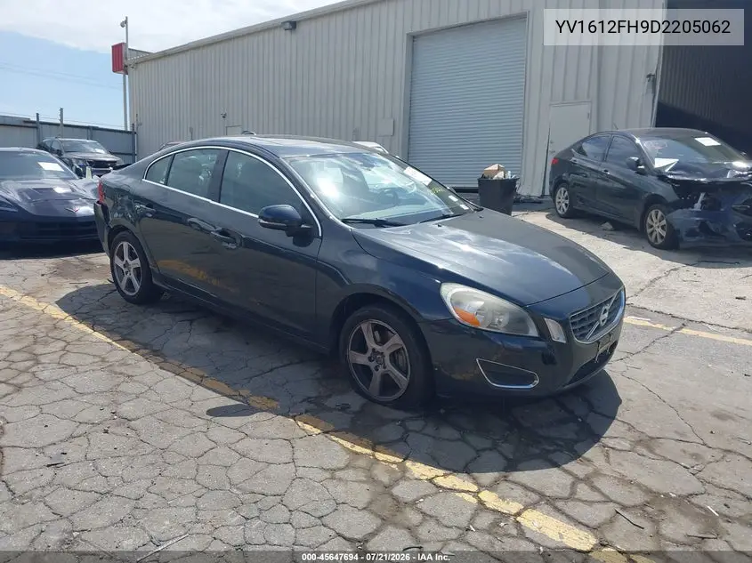 2013 Volvo S60 T5/T5 Platinum/T5 Premier/T5 Premier Plus VIN: YV1612FH9D2205062 Lot: 45647694