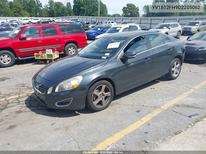2013 Volvo S60 T5/T5 Platinum/T5 Premier/T5 Premier Plus VIN: YV1612FH9D2205062 Lot: 45647694