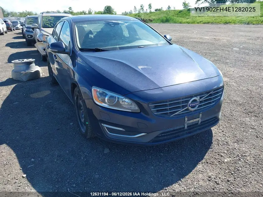 2014 Volvo S60 VIN: YV1902FH4E1282025 Lot: 12631194