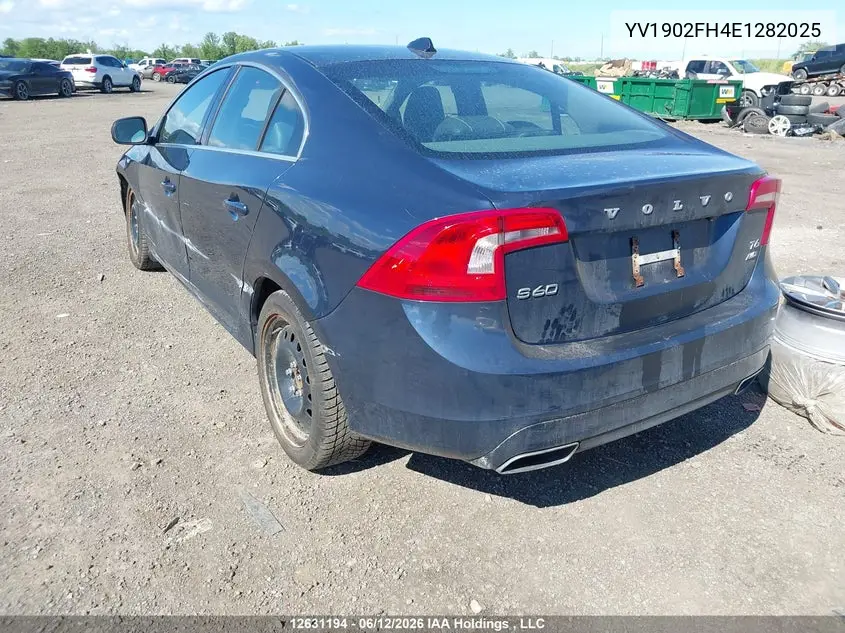 2014 Volvo S60 VIN: YV1902FH4E1282025 Lot: 12631194