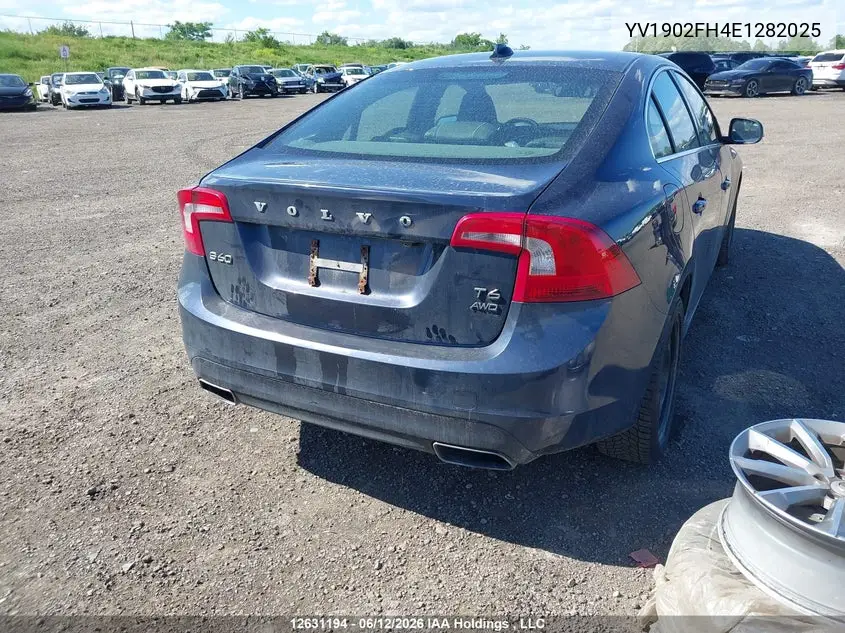 2014 Volvo S60 VIN: YV1902FH4E1282025 Lot: 12631194