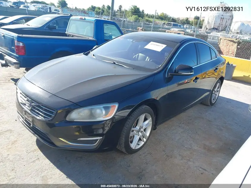 2014 Volvo S60 T5 VIN: YV1612FSXE1292831 Lot: 45450073