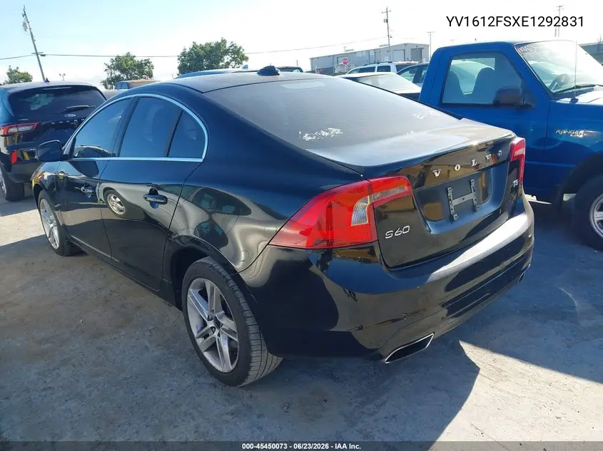 2014 Volvo S60 T5 VIN: YV1612FSXE1292831 Lot: 45450073