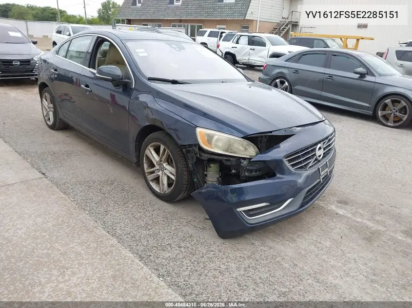 2014 Volvo S60 T5 VIN: YV1612FS5E2285151 Lot: 45484310