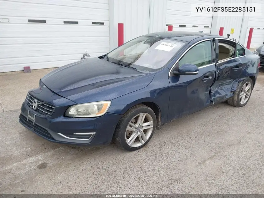 2014 Volvo S60 T5 VIN: YV1612FS5E2285151 Lot: 45484310