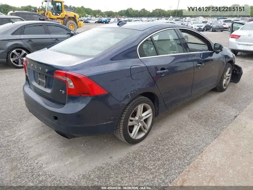 2014 Volvo S60 T5 VIN: YV1612FS5E2285151 Lot: 45484310