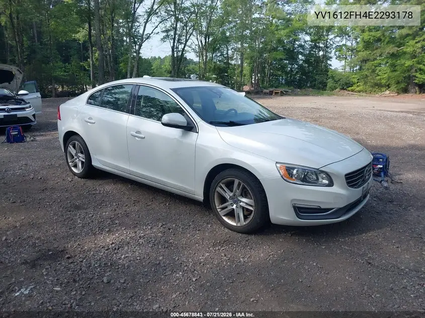 2014 Volvo S60 T5 VIN: YV1612FH4E2293178 Lot: 45678843