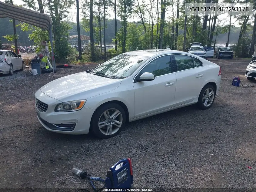 2014 Volvo S60 T5 VIN: YV1612FH4E2293178 Lot: 45678843