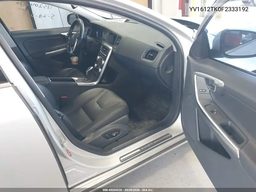 2015 Volvo S60 T5 Premier VIN: YV1612TK0F2333192 Lot: 45204230