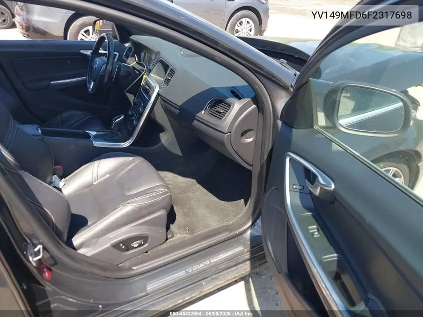 2015 Volvo S60 T6 Platinum VIN: YV149MFD6F2317698 Lot: 45332664