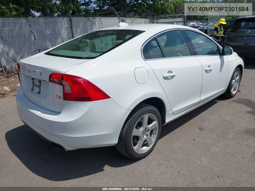 2015 Volvo S60 T5 Premier Plus VIN: YV140MFC8F2301584 Lot: 45369064