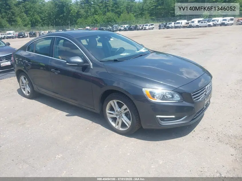 2015 Volvo S60 T5 Premier VIN: YV140MFK6F1346052 Lot: 45494180