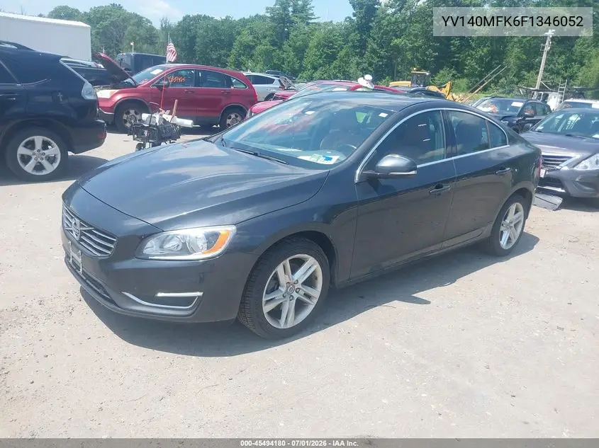 2015 Volvo S60 T5 Premier VIN: YV140MFK6F1346052 Lot: 45494180