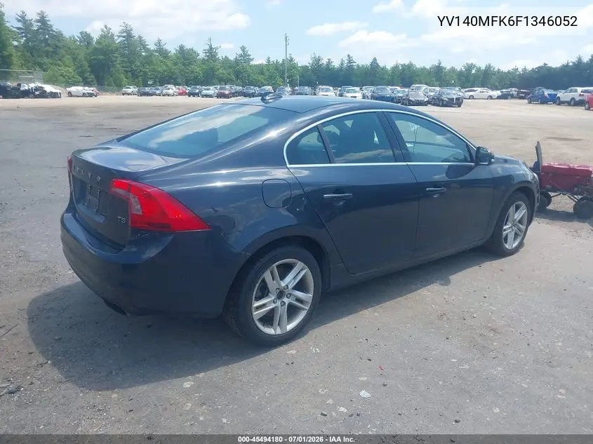 2015 Volvo S60 T5 Premier VIN: YV140MFK6F1346052 Lot: 45494180
