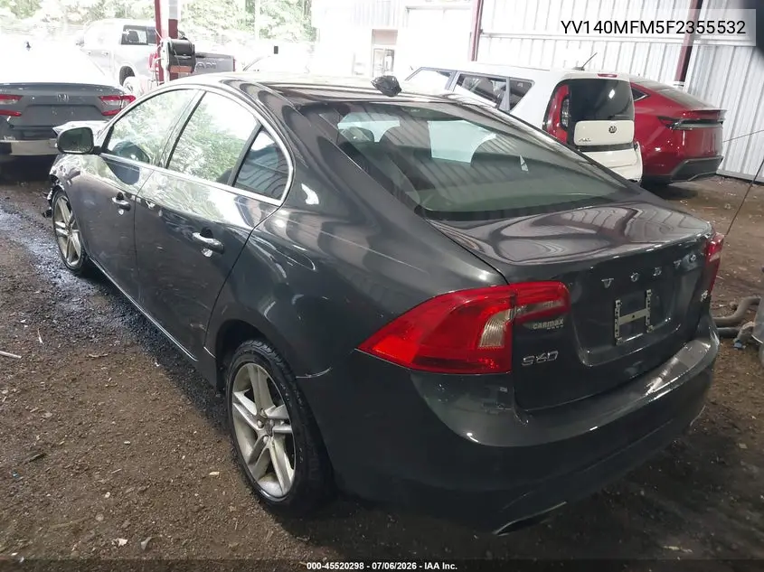 2015 Volvo S60 T5 Platinum VIN: YV140MFM5F2355532 Lot: 45520298