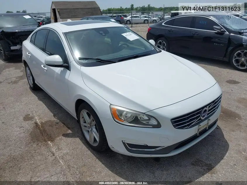 2015 Volvo S60 T5 Premier Plus VIN: YV140MFC1F1311623 Lot: 45522495
