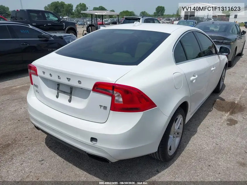 2015 Volvo S60 T5 Premier Plus VIN: YV140MFC1F1311623 Lot: 45522495