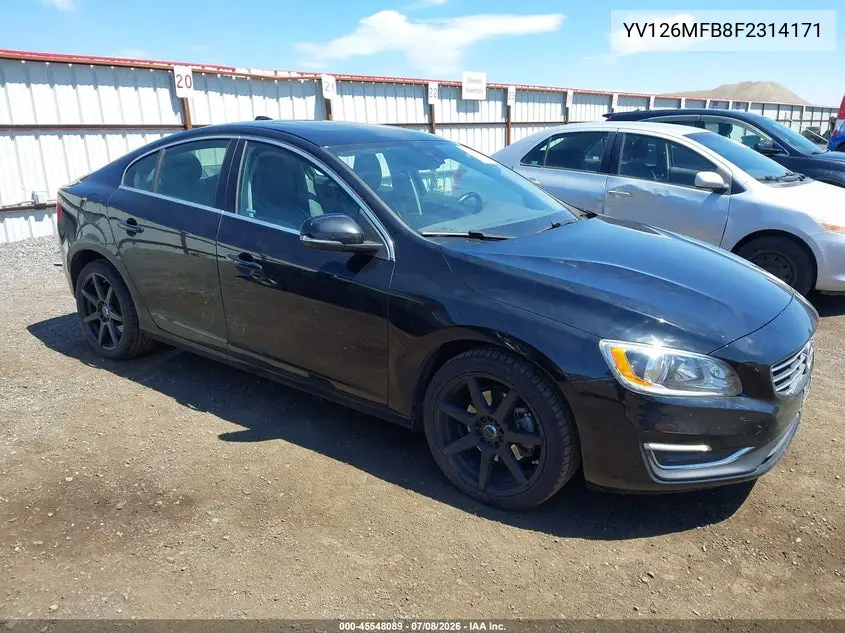 2015 Volvo S60 T5 Premier VIN: YV126MFB8F2314171 Lot: 45548089