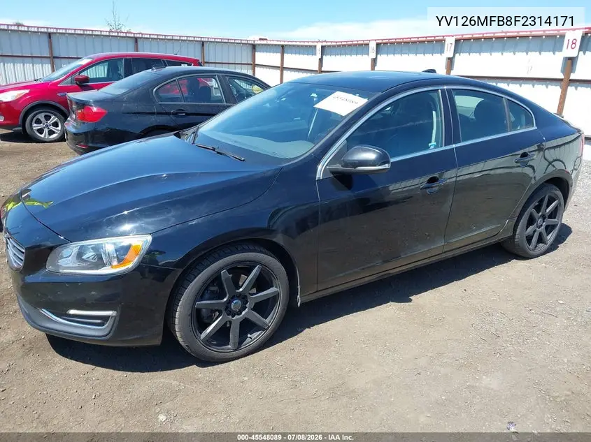 2015 Volvo S60 T5 Premier VIN: YV126MFB8F2314171 Lot: 45548089
