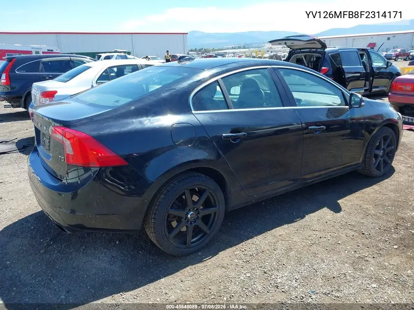 2015 Volvo S60 T5 Premier VIN: YV126MFB8F2314171 Lot: 45548089