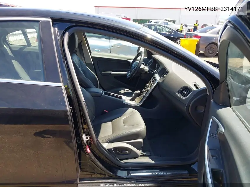 2015 Volvo S60 T5 Premier VIN: YV126MFB8F2314171 Lot: 45548089