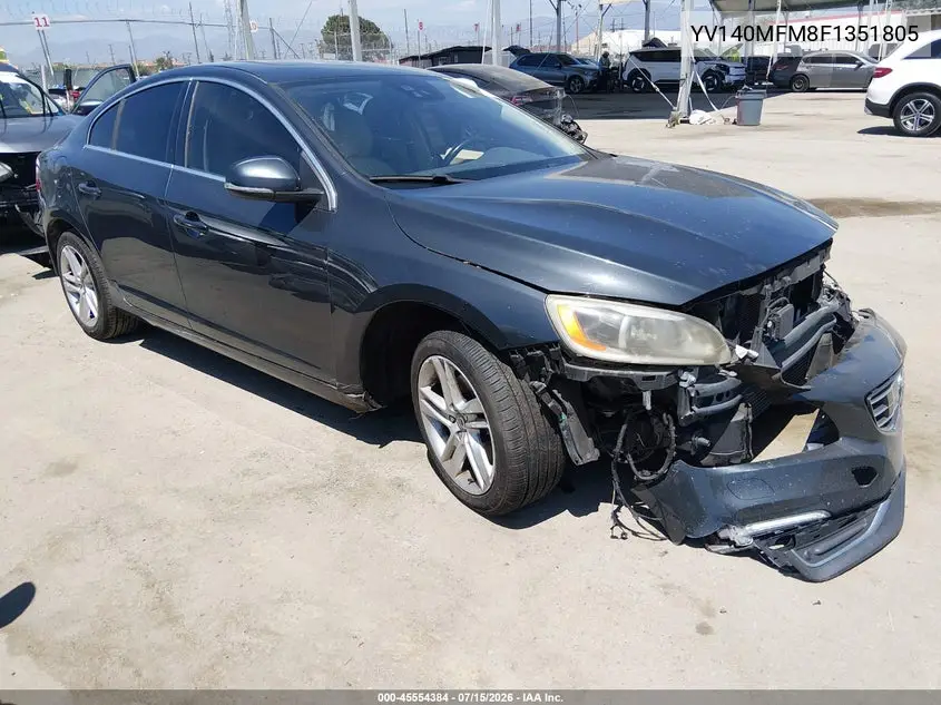 2015 Volvo S60 T5 Platinum VIN: YV140MFM8F1351805 Lot: 45554384