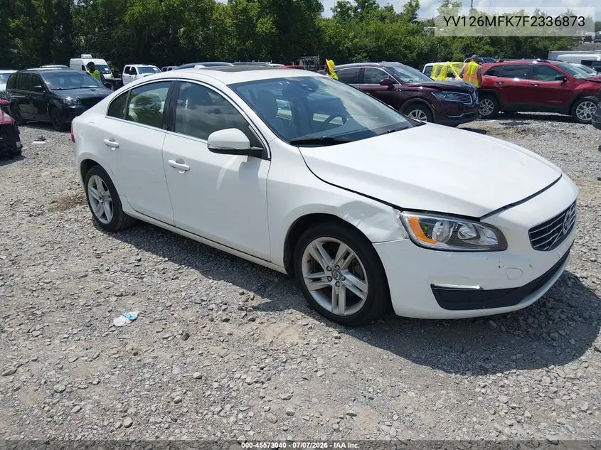 2015 Volvo S60 T5 Premier VIN: YV126MFK7F2336873 Lot: 45573040