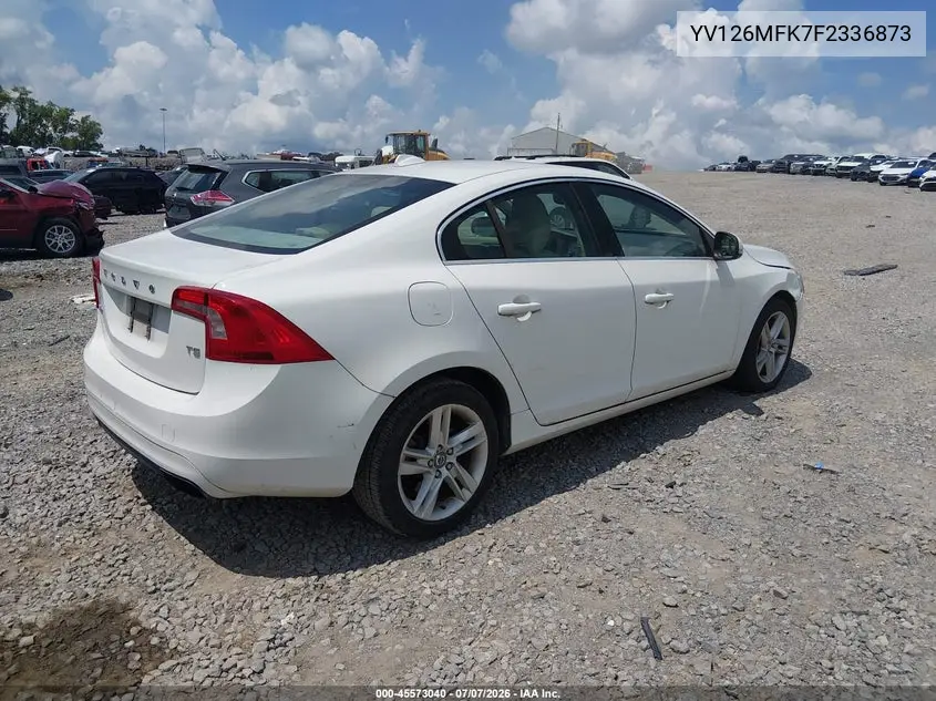 2015 Volvo S60 T5 Premier VIN: YV126MFK7F2336873 Lot: 45573040