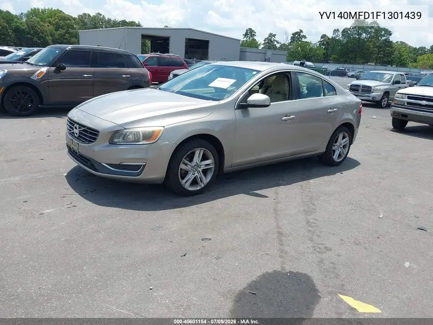 2015 Volvo S60 T5 Platinum VIN: YV140MFD1F1301439 Lot: 45601154