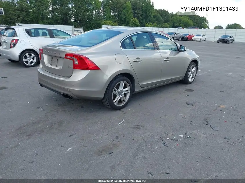 2015 Volvo S60 T5 Platinum VIN: YV140MFD1F1301439 Lot: 45601154