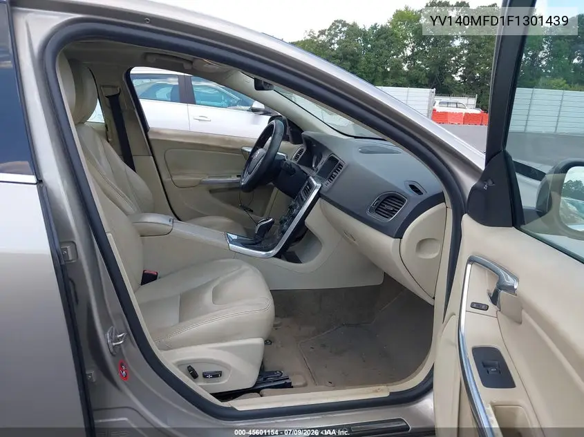 2015 Volvo S60 T5 Platinum VIN: YV140MFD1F1301439 Lot: 45601154