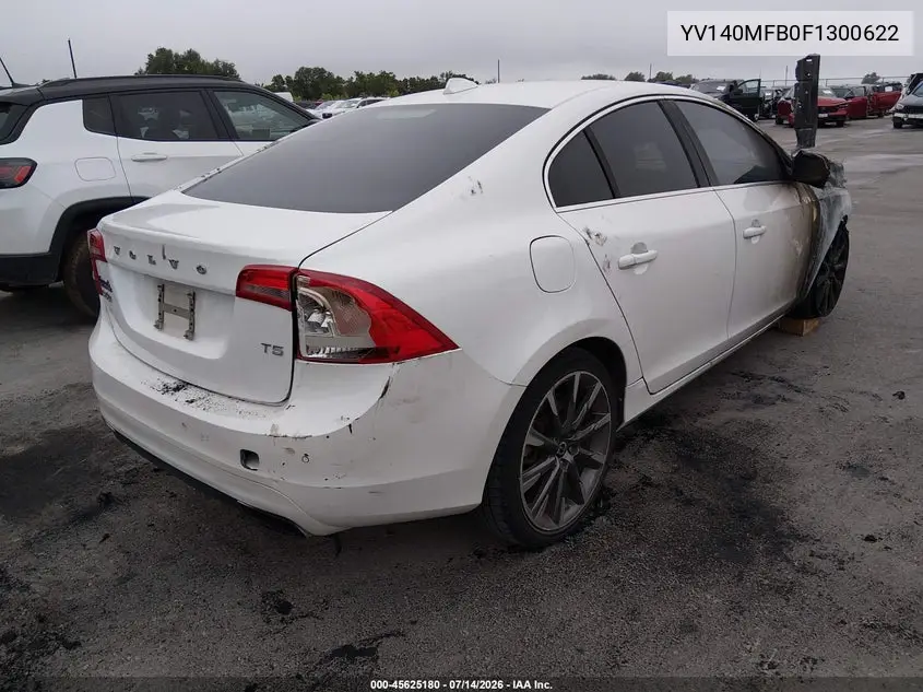 2015 Volvo S60 T5 Premier VIN: YV140MFB0F1300622 Lot: 45625180
