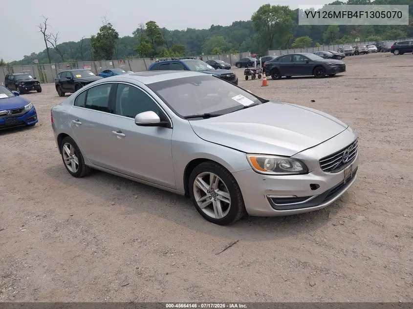 2015 Volvo S60 T5 Premier VIN: YV126MFB4F1305070 Lot: 45664146