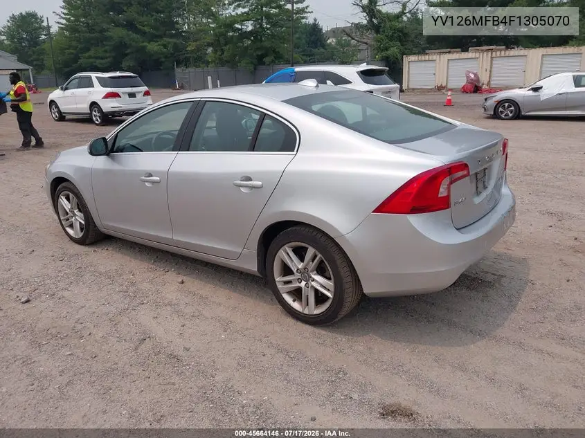 2015 Volvo S60 T5 Premier VIN: YV126MFB4F1305070 Lot: 45664146