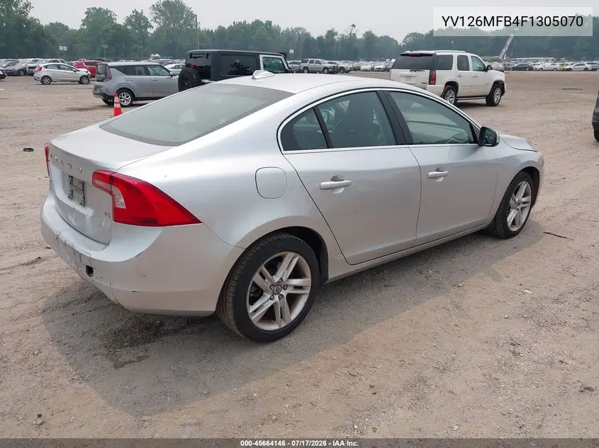 2015 Volvo S60 T5 Premier VIN: YV126MFB4F1305070 Lot: 45664146