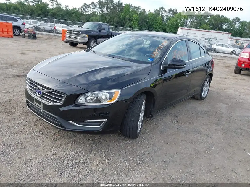 2016 Volvo S60 T5 Premier VIN: YV1612TK4G2409076 Lot: 45332774