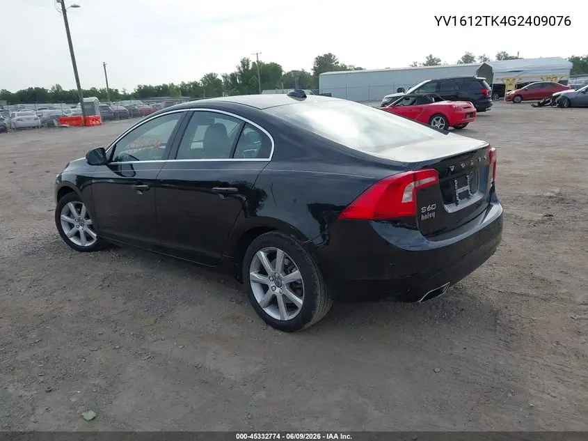 2016 Volvo S60 T5 Premier VIN: YV1612TK4G2409076 Lot: 45332774