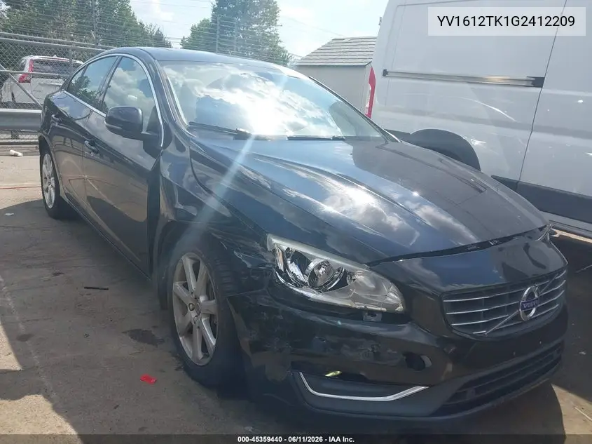 2016 Volvo S60 T5 Premier VIN: YV1612TK1G2412209 Lot: 45359440