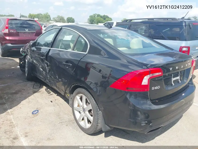 2016 Volvo S60 T5 Premier VIN: YV1612TK1G2412209 Lot: 45359440