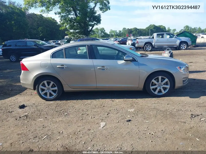 2016 Volvo S60 T5 Premier VIN: YV1612TK3G2394487 Lot: 45379683