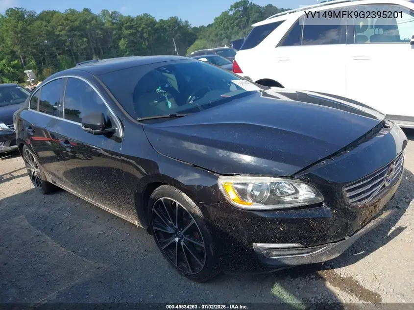 2016 Volvo S60 T6 Drive-E VIN: YV149MFK9G2395201 Lot: 45534263