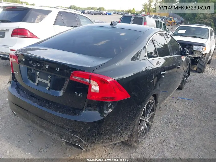 2016 Volvo S60 T6 Drive-E VIN: YV149MFK9G2395201 Lot: 45534263