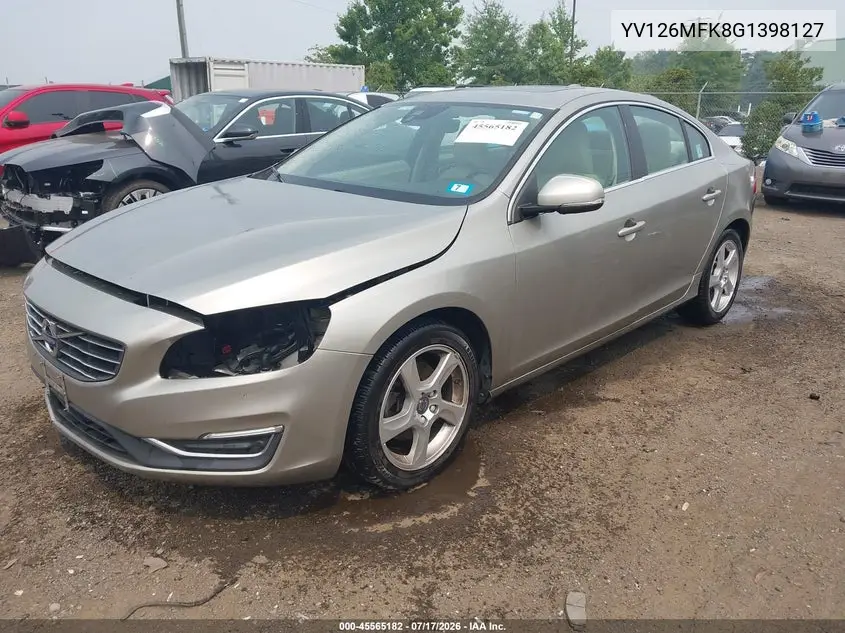 2016 Volvo S60 T5 Drive-E Premier VIN: YV126MFK8G1398127 Lot: 45565182
