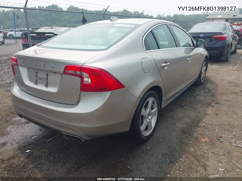 2016 Volvo S60 T5 Drive-E Premier VIN: YV126MFK8G1398127 Lot: 45565182
