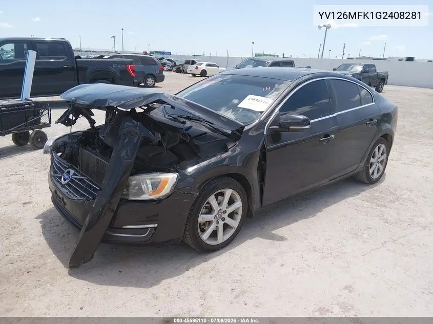 2016 Volvo S60 T5 Drive-E Premier VIN: YV126MFK1G2408281 Lot: 45596110