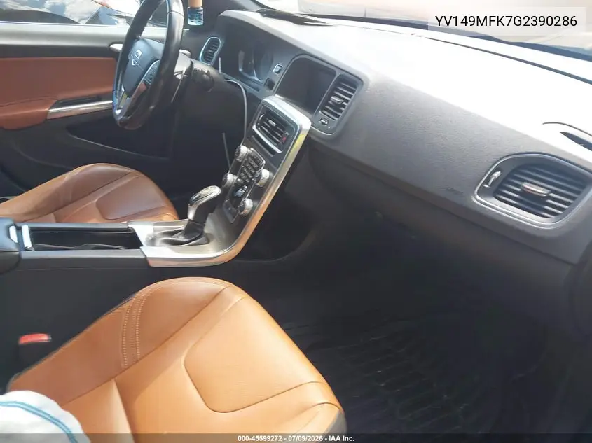 2016 Volvo S60 T6 Drive-E VIN: YV149MFK7G2390286 Lot: 45599272
