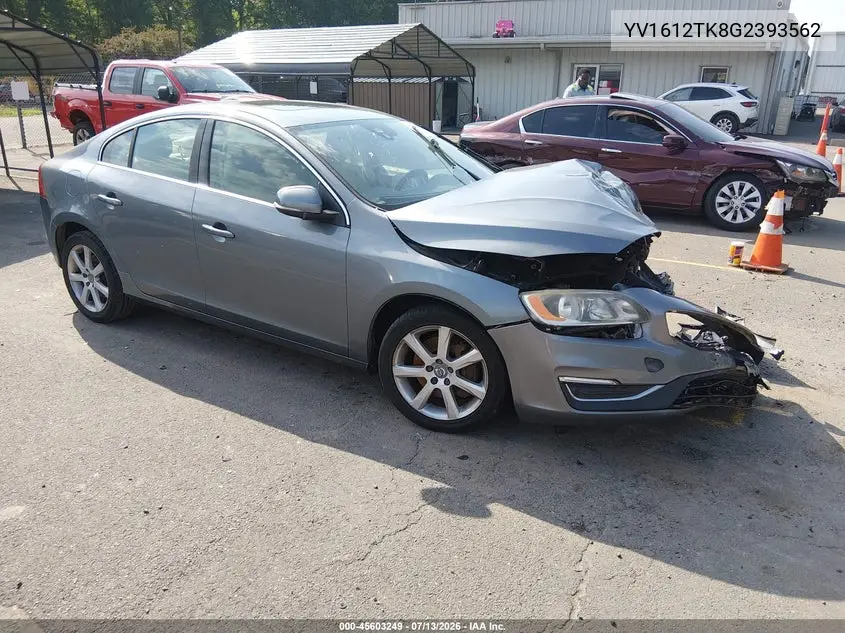 2016 Volvo S60 T5 Premier VIN: YV1612TK8G2393562 Lot: 45603249