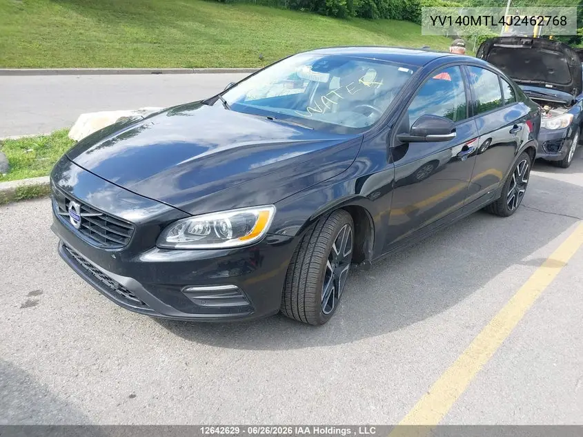 2018 Volvo S60 T5 Dynamic VIN: YV140MTL4J2462768 Lot: 12642629
