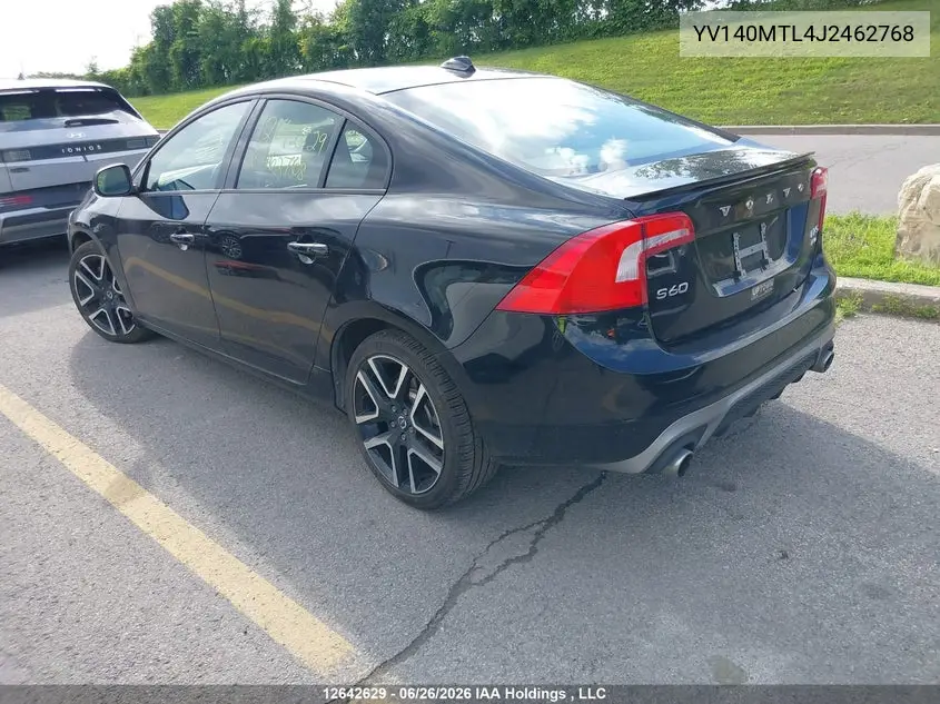 2018 Volvo S60 T5 Dynamic VIN: YV140MTL4J2462768 Lot: 12642629